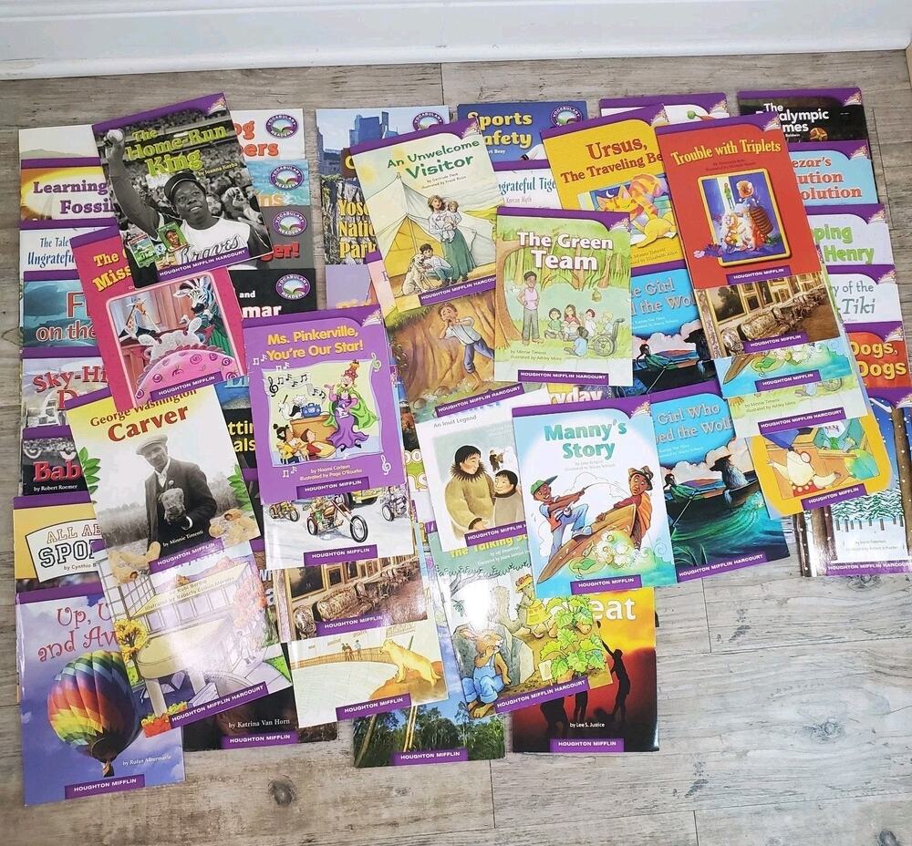 Lot of 63 Houghton Mifflin 3rd Grade Leveled Readers Homeschool Books Paperback